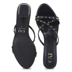 Studded Black Heels