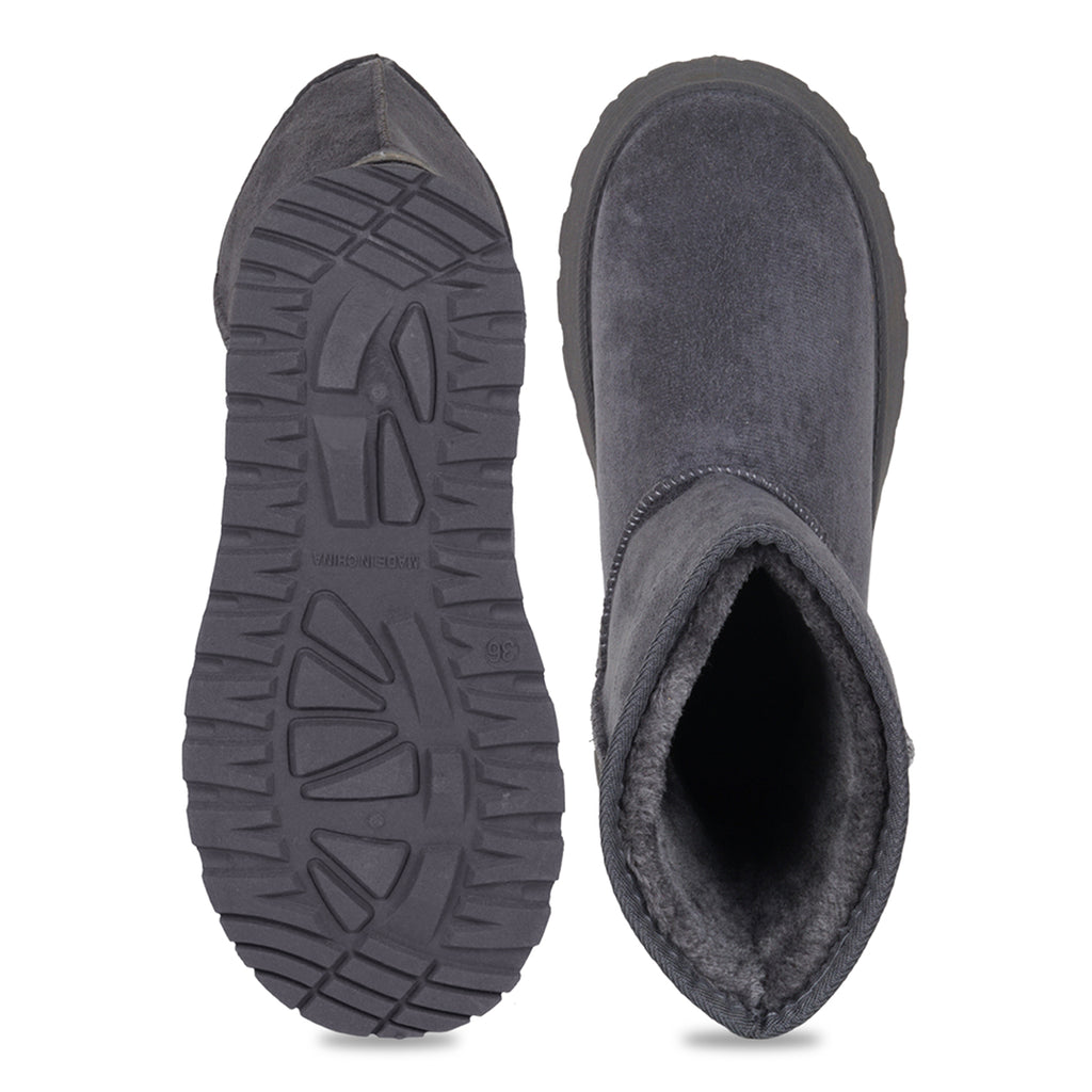 Suede Grey Boots