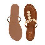Sun Glow Coin Tan Wedge