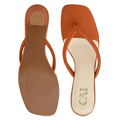 Sunset Satin Thong Heels