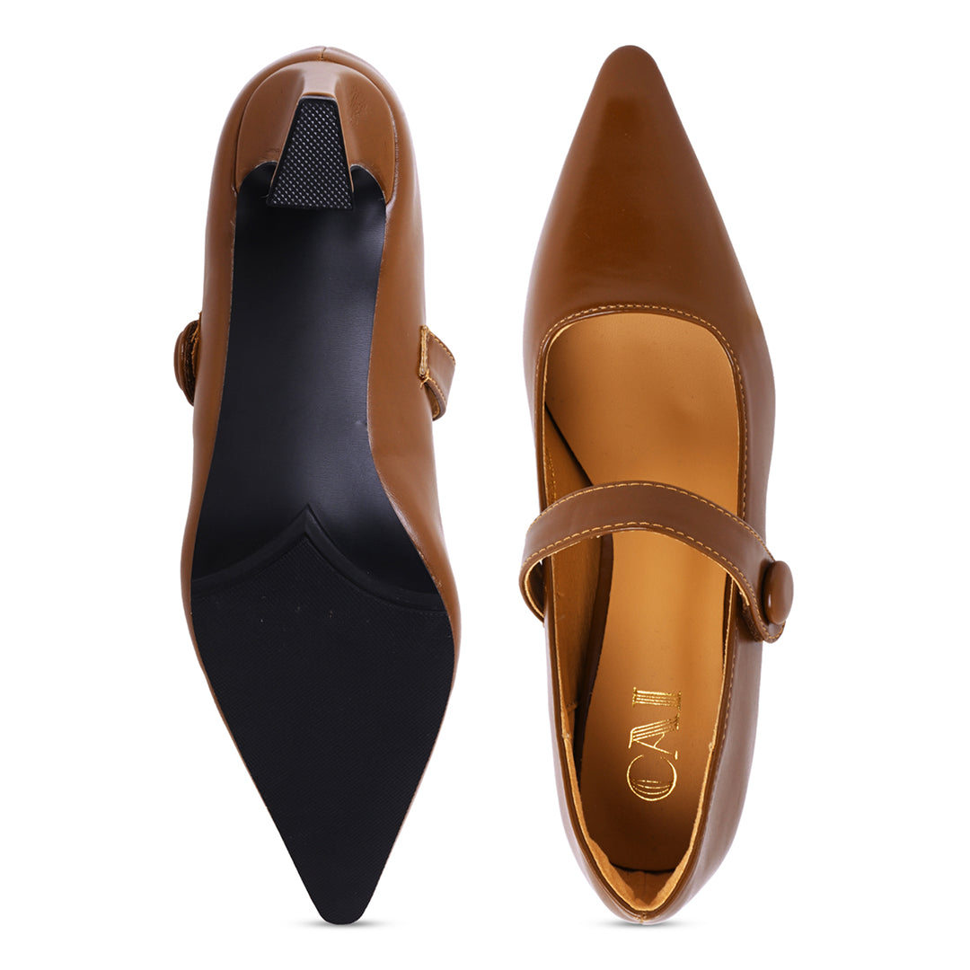 Tan Mary Jane Pumps