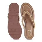 Tress Gold Thong Platform