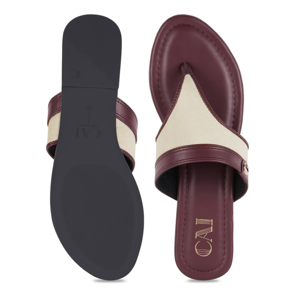 Trine Maroon Flats