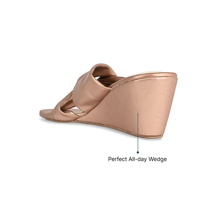 Scrunchy Rose Gold Wedges