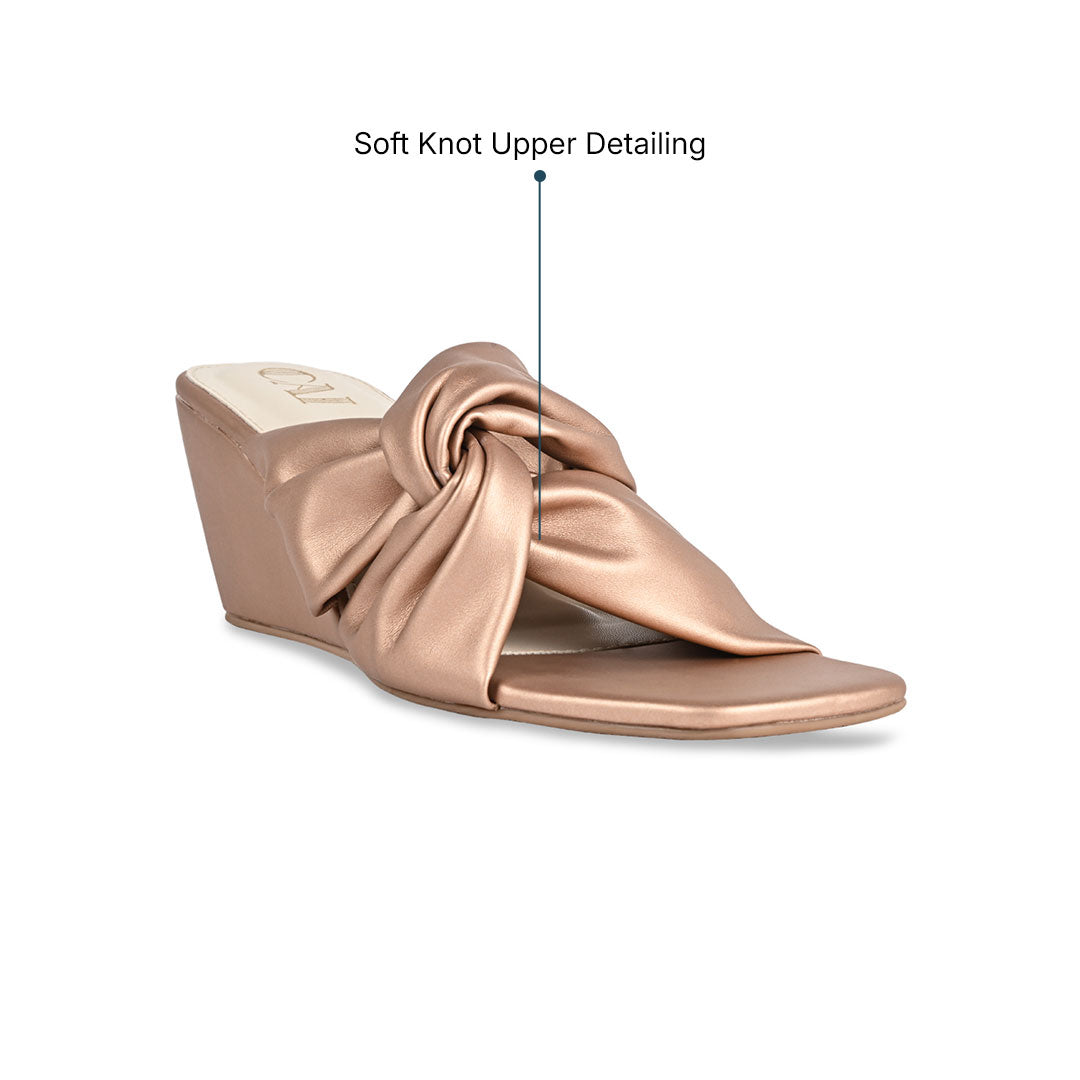 Scrunchy Rose Gold Wedges