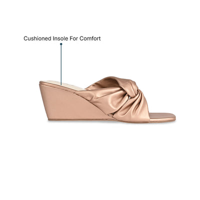 Scrunchy Rose Gold Wedges