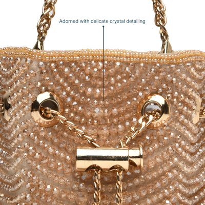 Mini Gold Beaded Bag