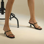 Multi Buckled Black Heels