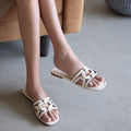 Geometric Cream Rivet Flat