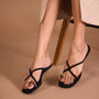Gold Toe Ring Black Flat