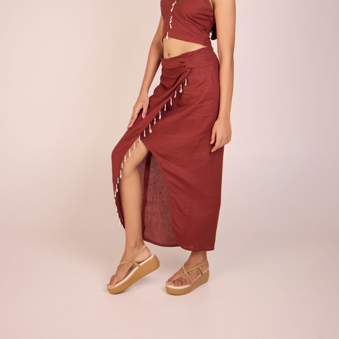 Buckled Beige Platform