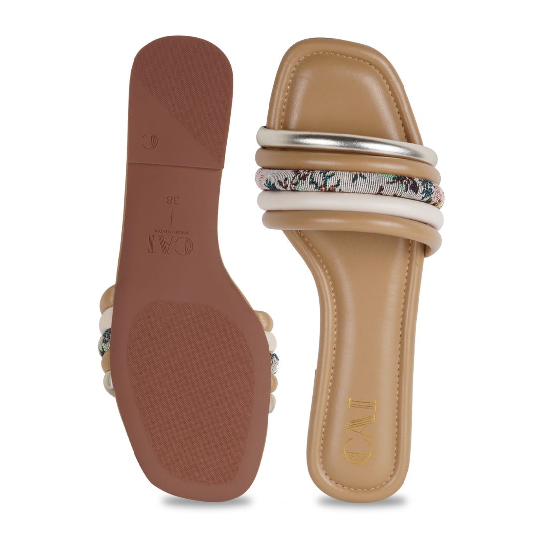 Multi Patterned Nude Flat