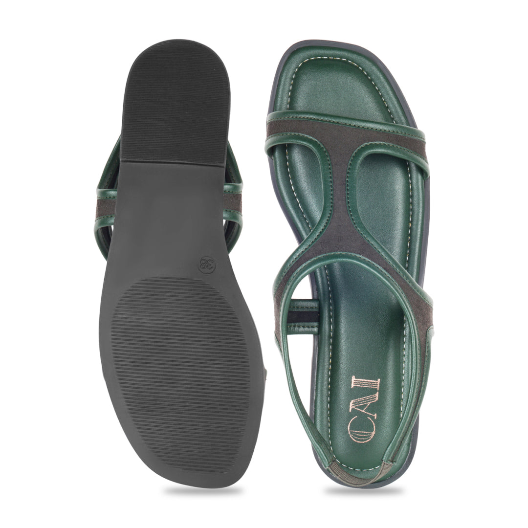 Velo Slingback Olive Flats