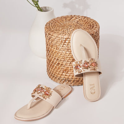 Bejewelled Blossom Flats