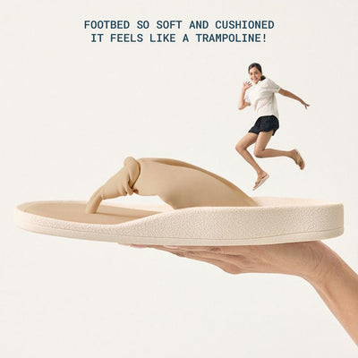 Knotted Thong Cream Flat
