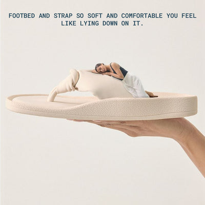 Knotted Thong Cream Flat