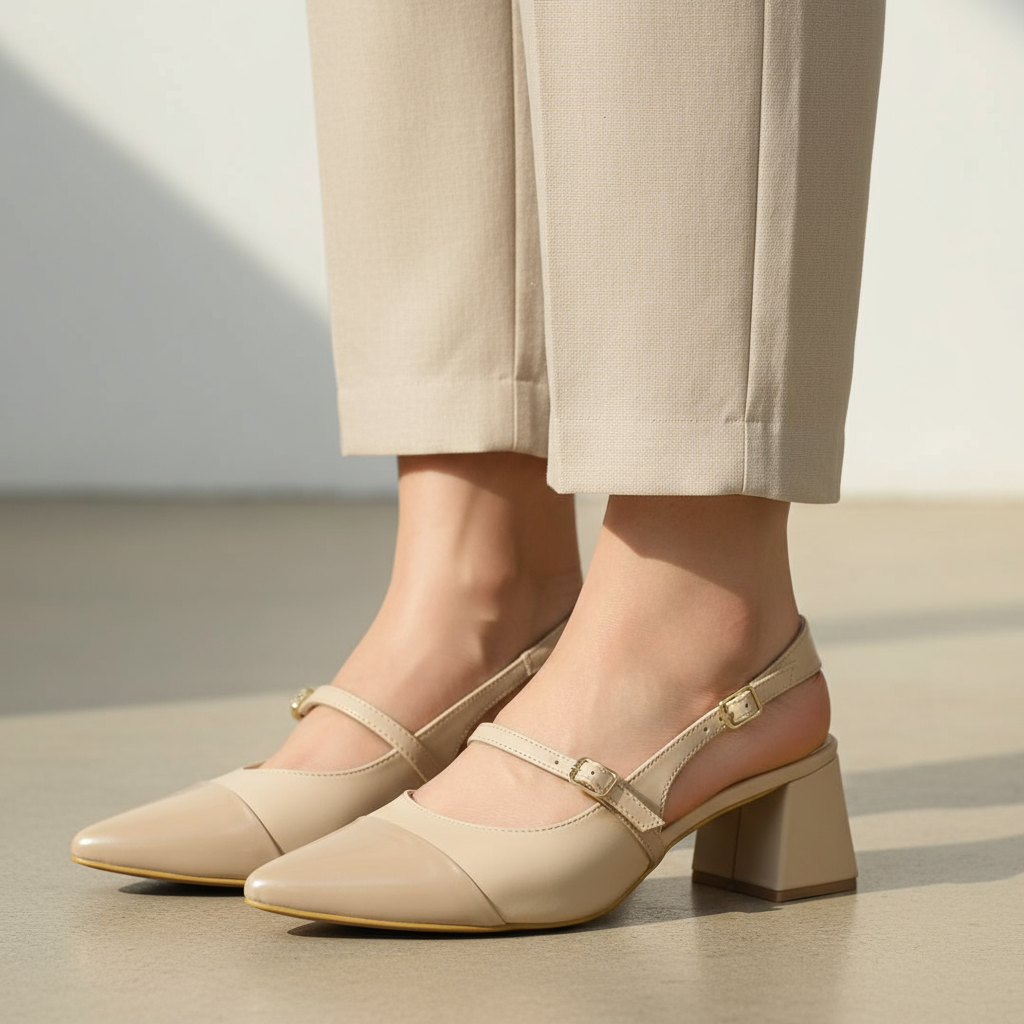 Dual Nude Mary Jane Heels