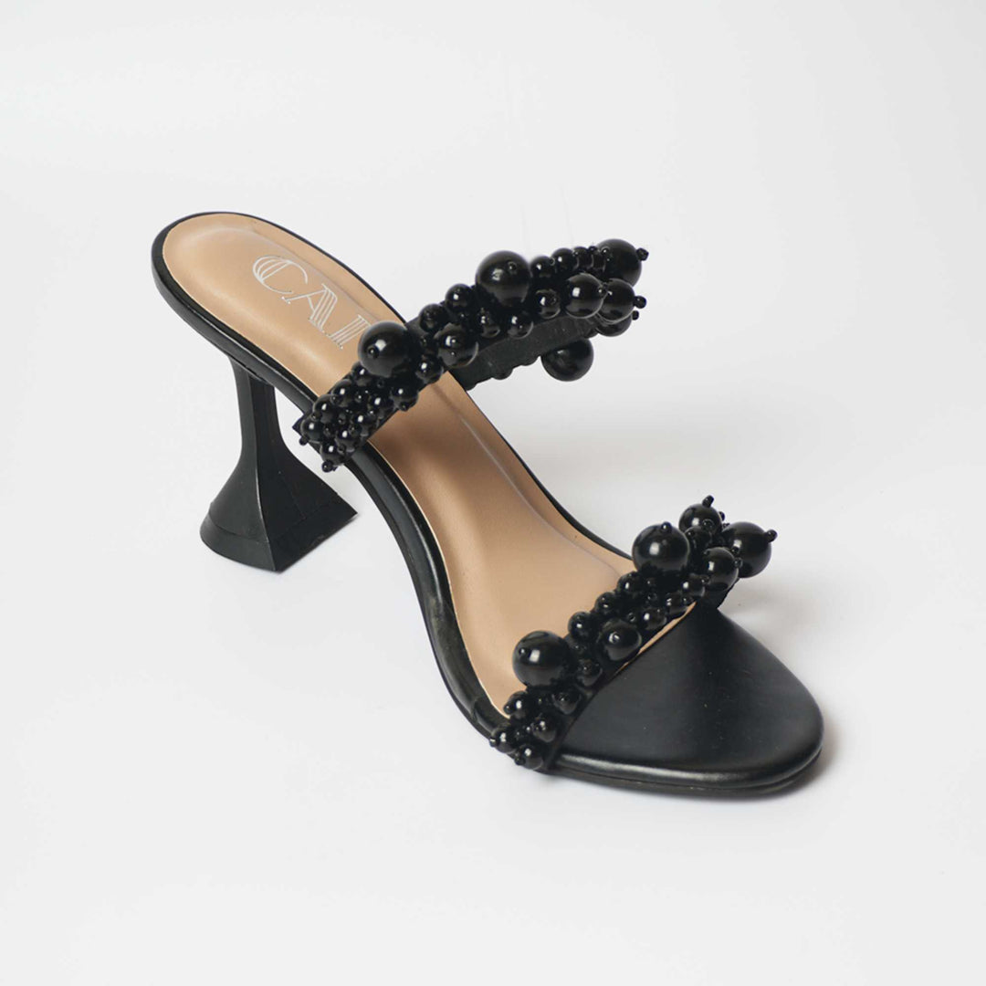 Pearl black heels hot sale