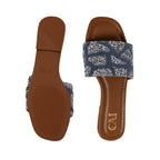Blue Thread Sequin Flat