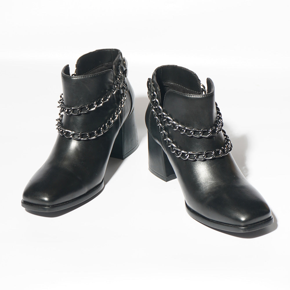 Chunky Metal Chain Boots