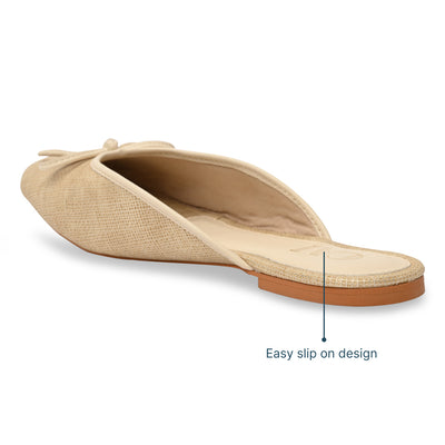 Light Gold Shimmer Ballet Flats