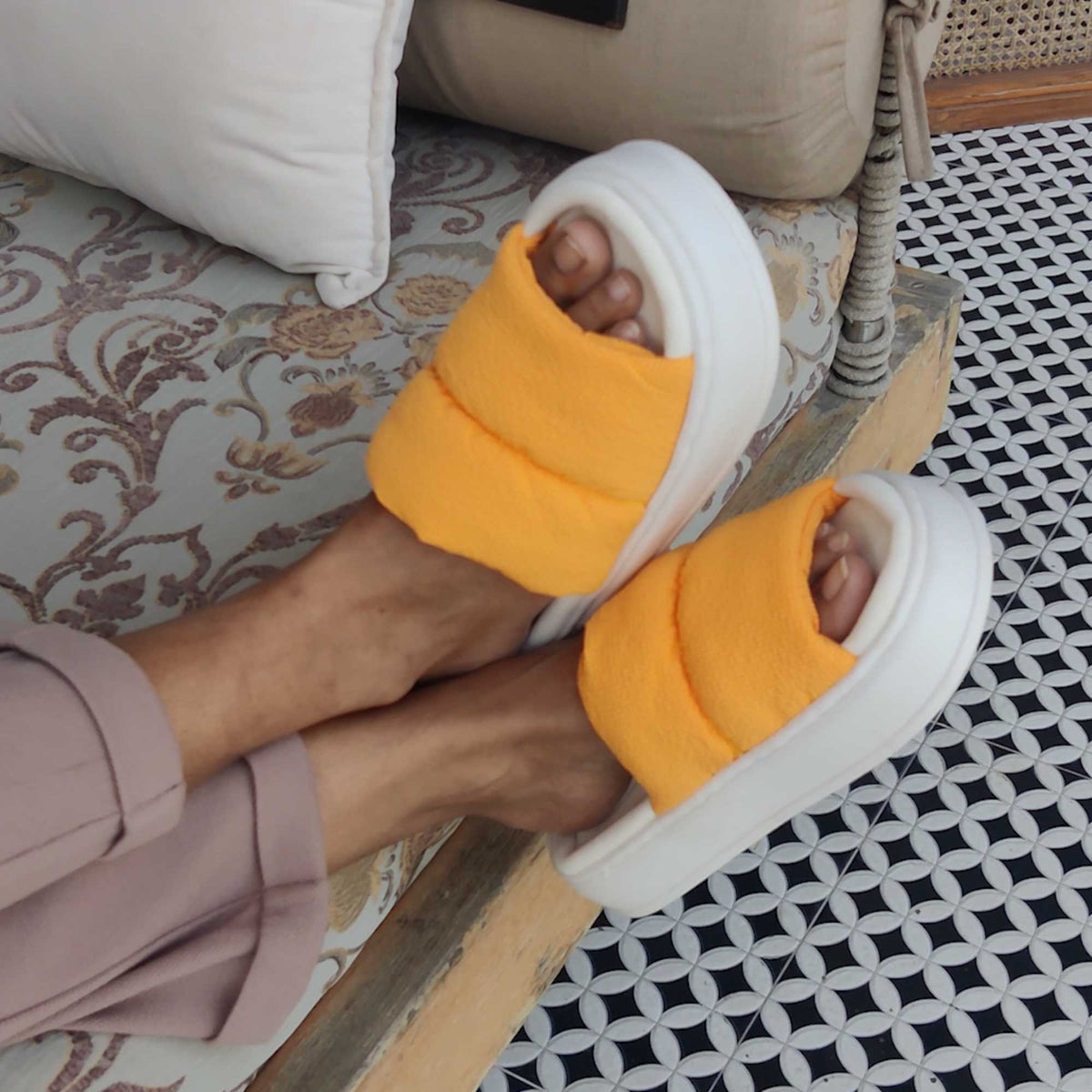 Spongy Yellow Slip On