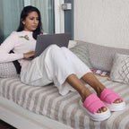 Spongy Pink Slip On
