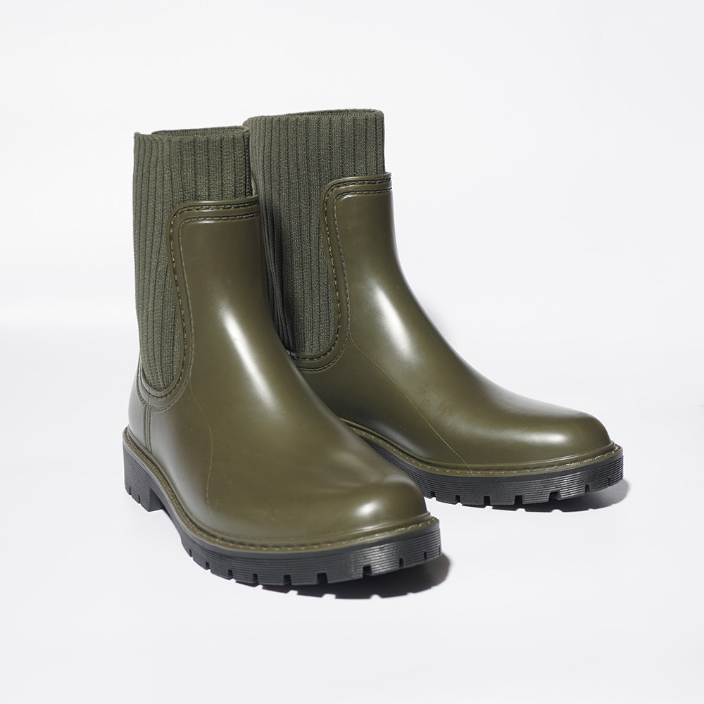 Olive Green Wellington Boots