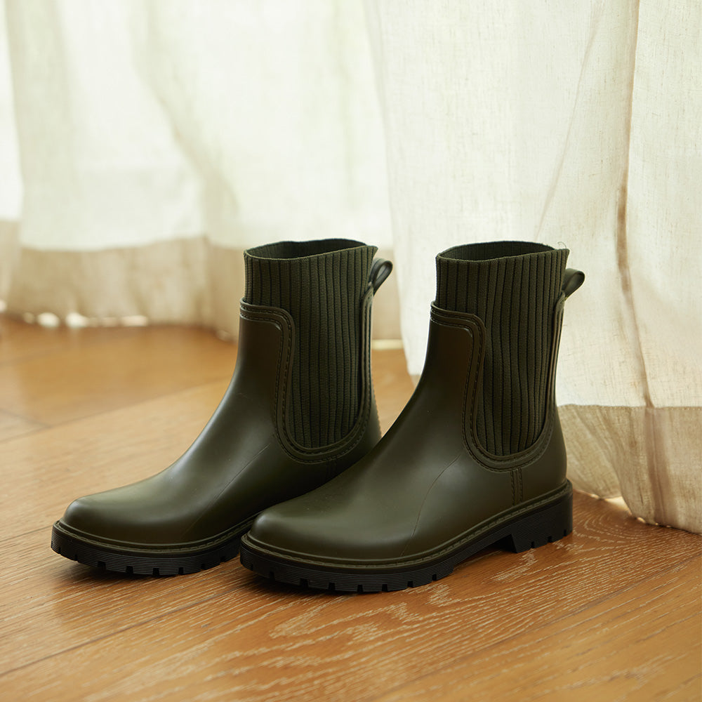 Olive Green Wellington Boots