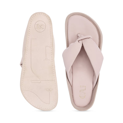 Knotted Thong Pink Flat