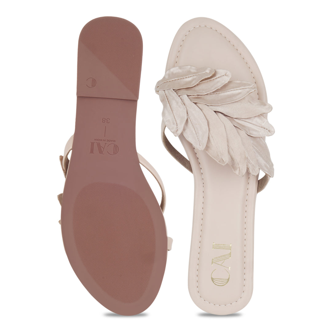 Leaf Beige Flats