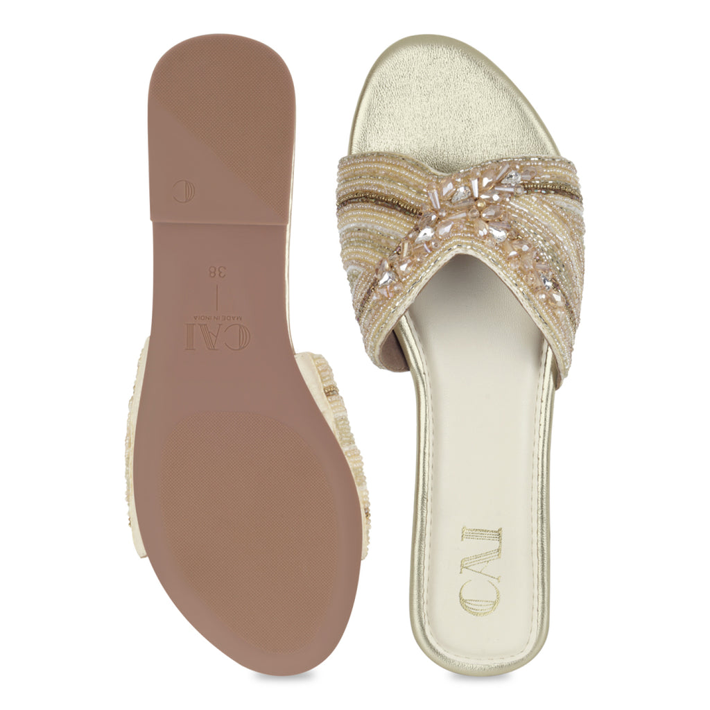 Lustre Gold Flats