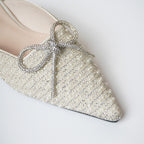 Pearly White Mule Heels