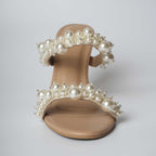 Iconic Dual Pearl Heels - Cream