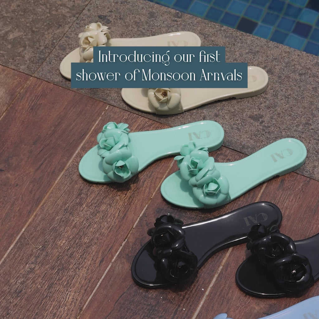 Midnight Bloom Flats