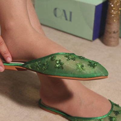 Green Embellished Ballet