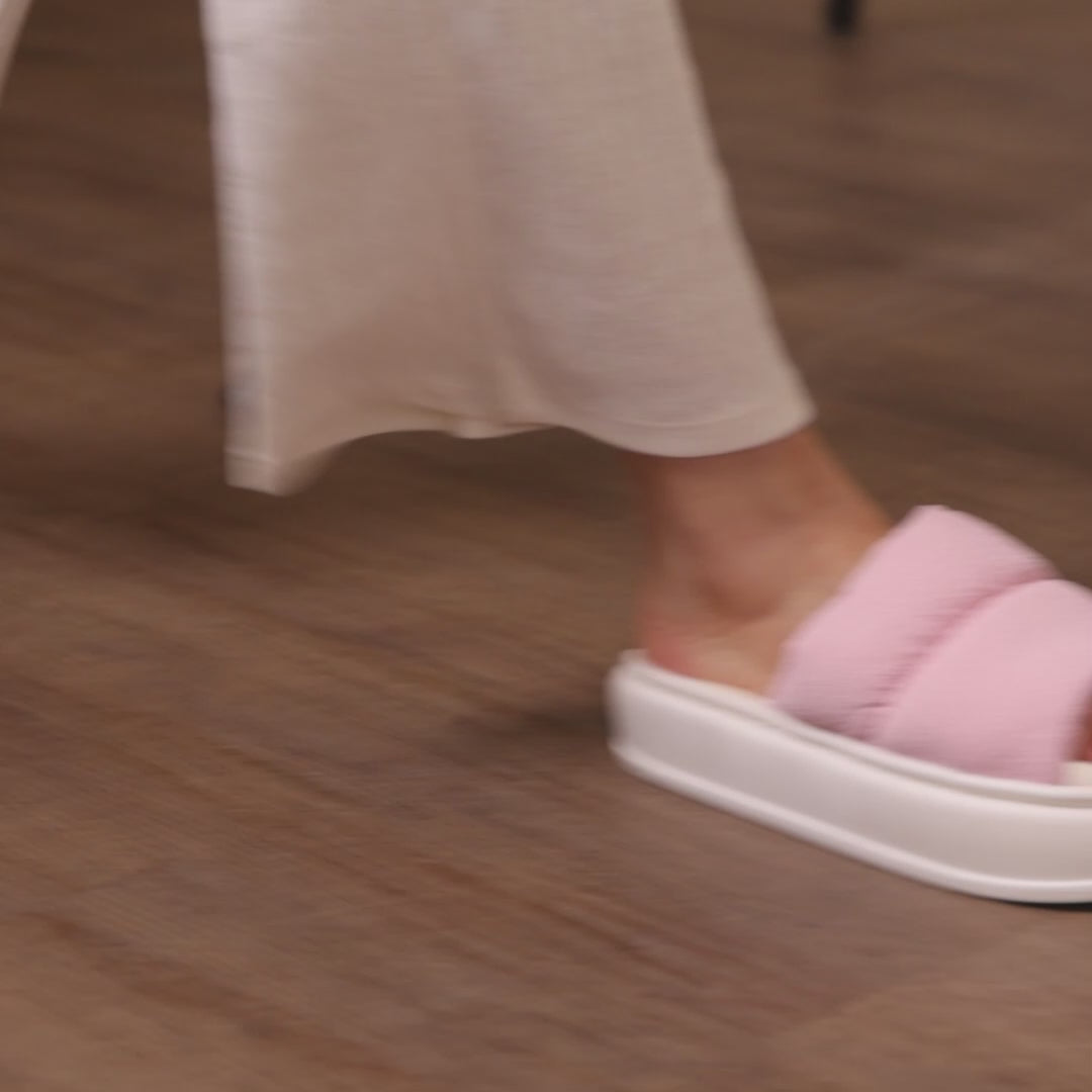 Spongy Baby Pink Slip On