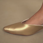 Radiant Gold Mule Pumps