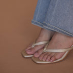 Sunlight Satin Thong Heels