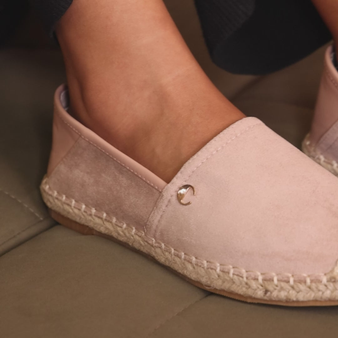 Pink Suede Espadrille