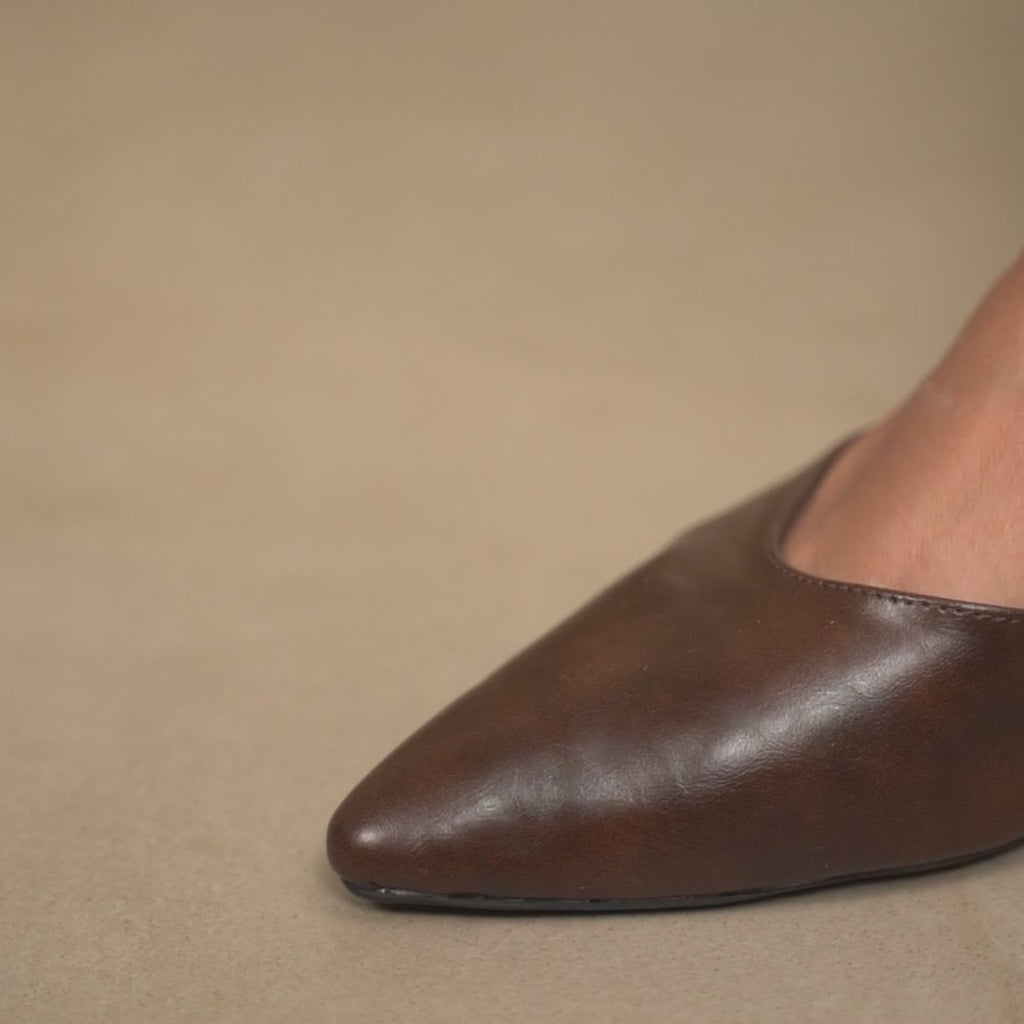 Burgundy Ankle Strap Pumps