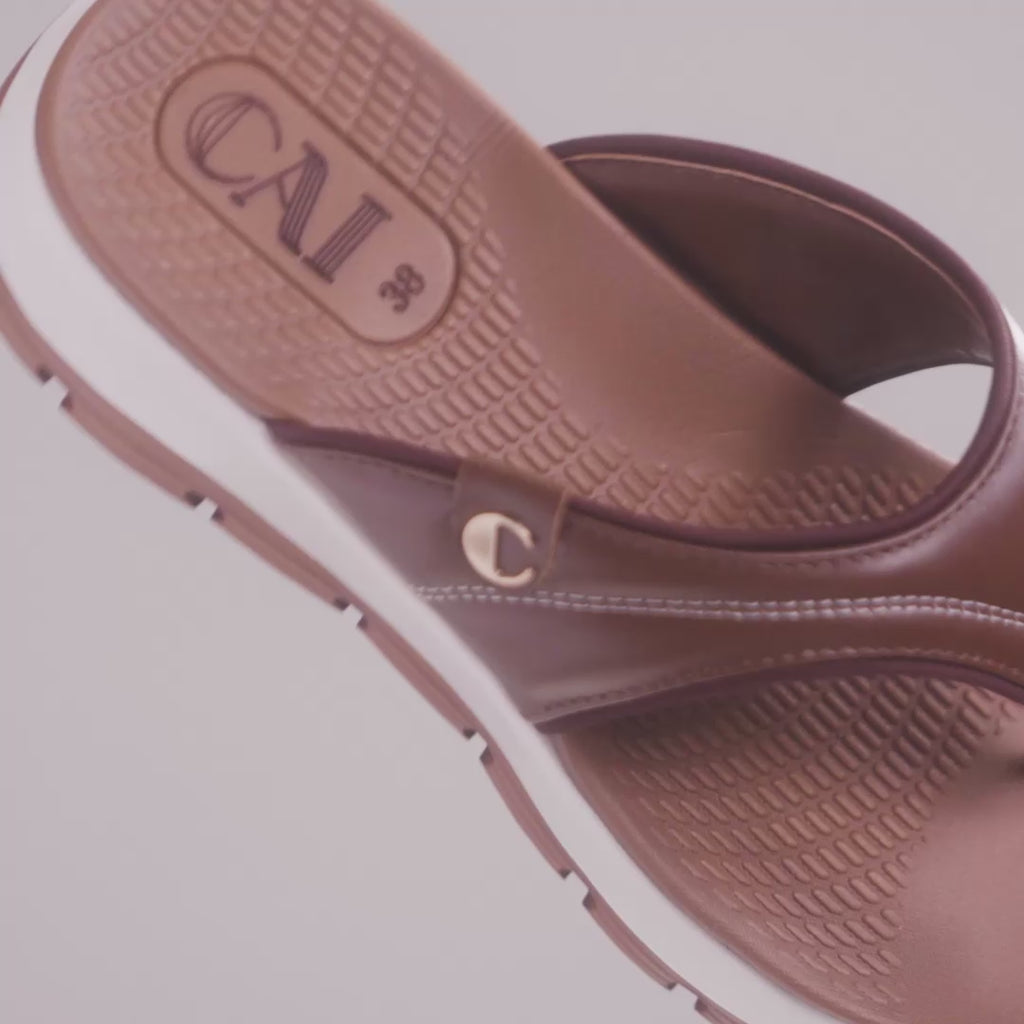AllDay Glide Tan Slides