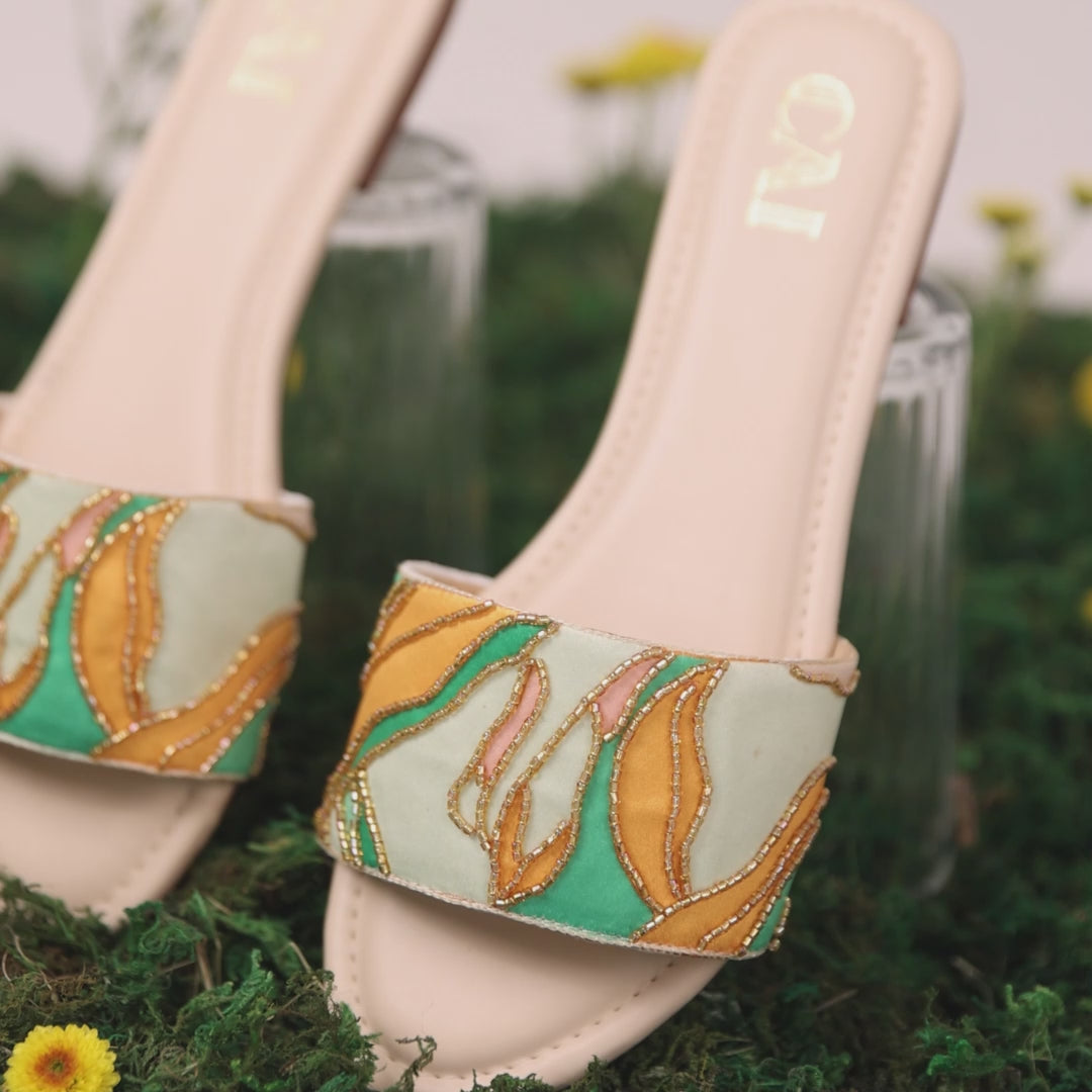 Beaded Bloom Flats