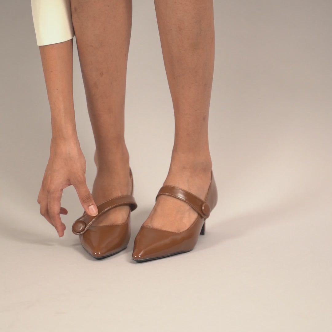 Tan Mary Jane Pumps