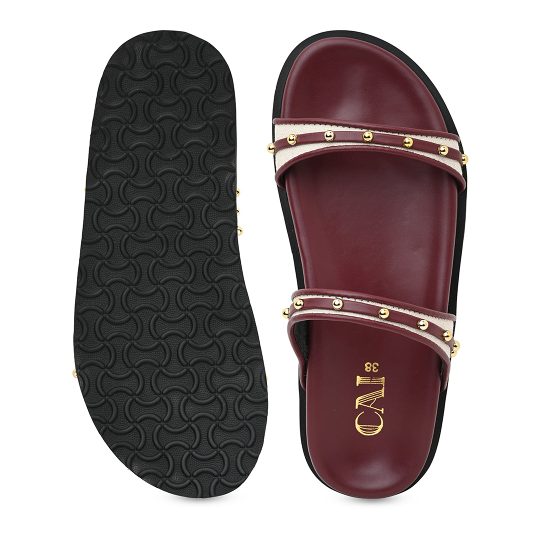 Rivet Canvas Maroon Slider