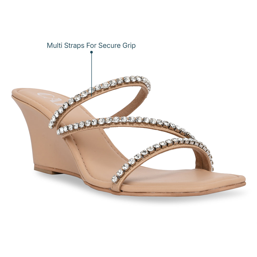 Diamond Multi Strapped Wedge