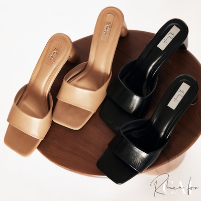 RK in Tan Block Heels