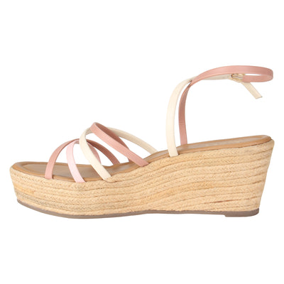 Buy Peach Jute Wedges at The CAI Store