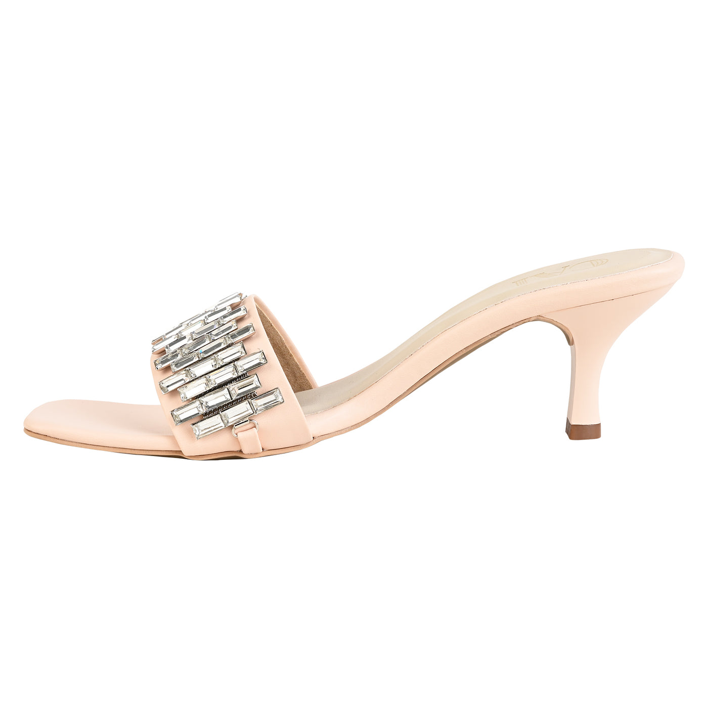 The Anastasia Rhinestone Heel In Pink • Impressions Online Boutique