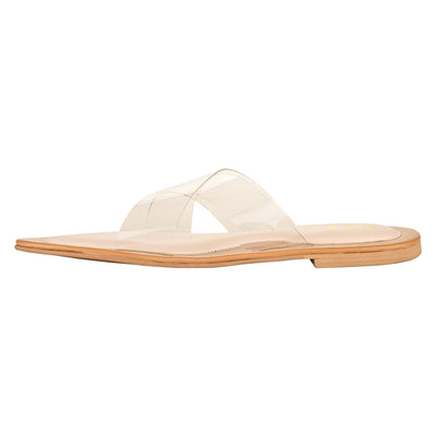 Buy Transparent Cross Flats for Women